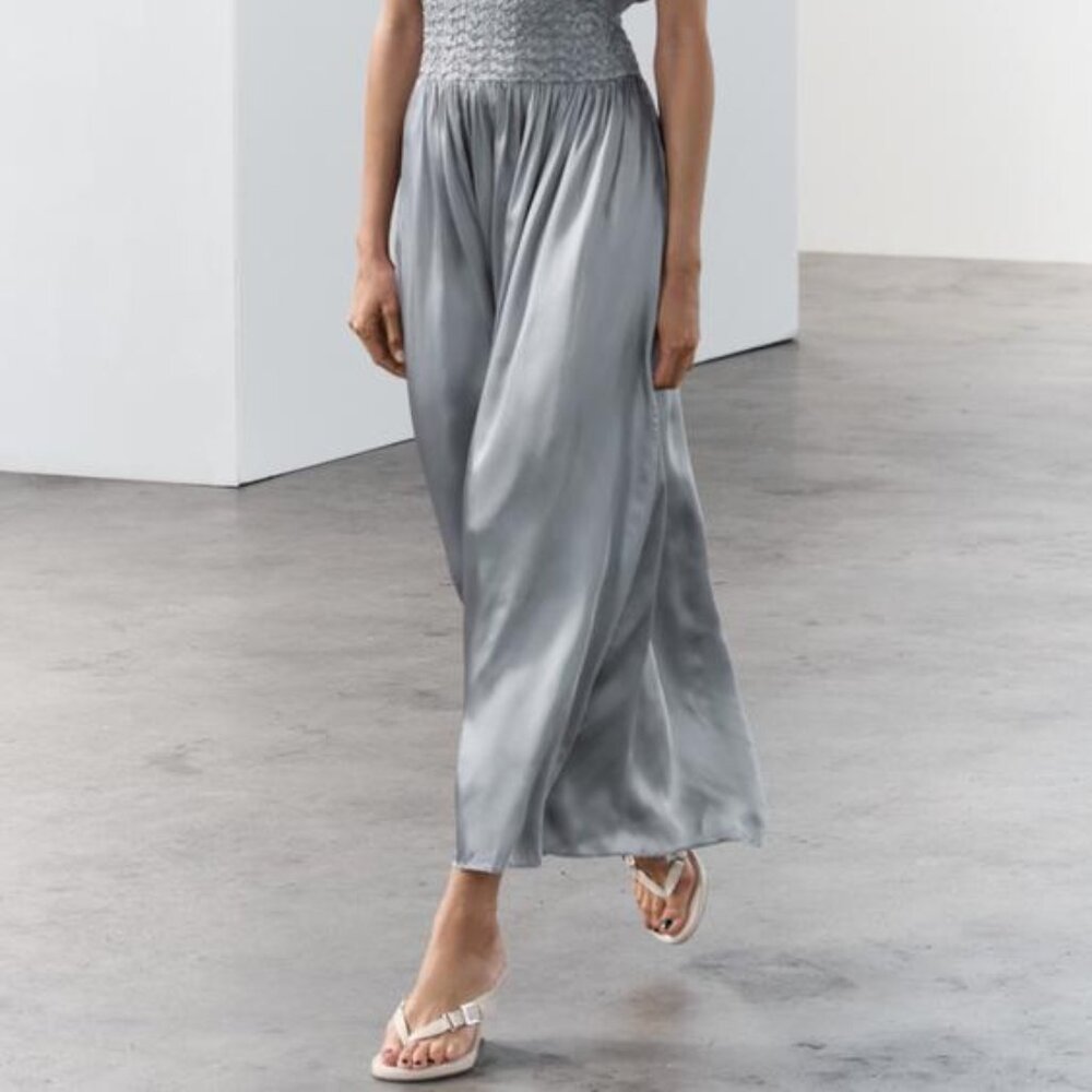 Zara Silver Midi Dress - Picture 2 of 15